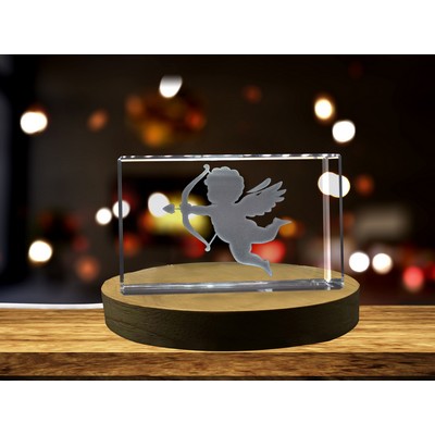 Cupid Silhouette 3D Engraved Crystal 3D Engraved Crystal Keepsake/Gift/Decor/Collectible/Souvenir