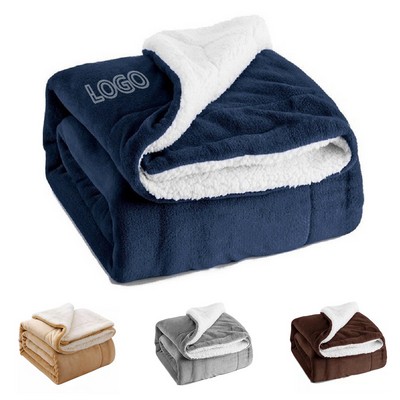 Sherpa Fleece Throw Blanket