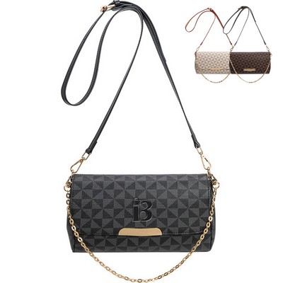 PU Leather Fashion Women Shoulder Chain Crossbody Bag