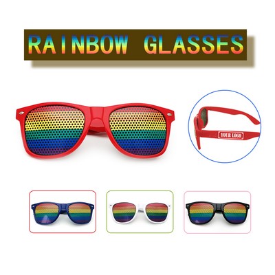 Rainbow Pride Pinhole Glasses