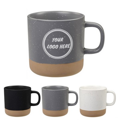 12 Oz Color Block Ceramic Mug