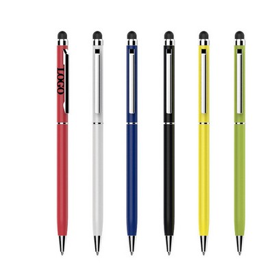 2 in 1 Twist Ballpoint Pen Touch Pen 1.0mm