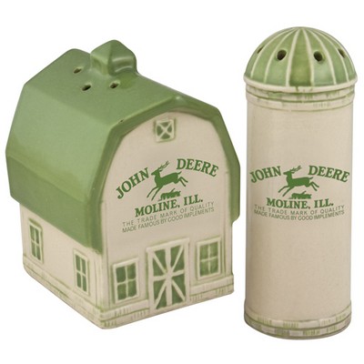 John Deere Vintage Barn & Silo Salt & Pepper Shakers