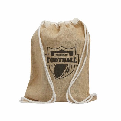 Jute Drawstring Backpack