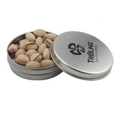 Round Tin with Pistachios -1.7 Oz.