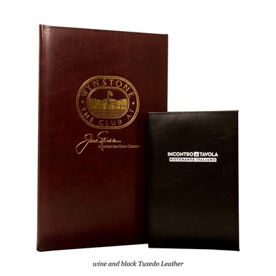 Tuxedo Leather 6 View Menu Cover