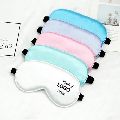 Imitated Silk Eye Mask with Elastic Strap