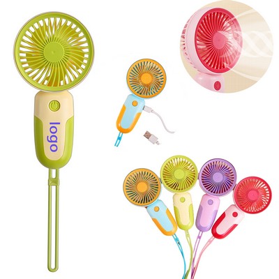 Handheld Lanyard Fan Mini Cute