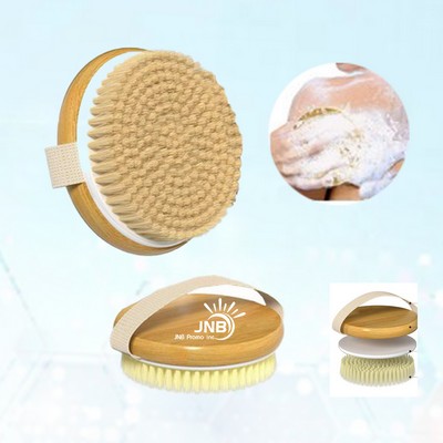 Bamboo Dry Body Brush Shower and Bath Scrubber