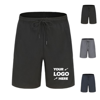 Drawstring Elastic Gym Shorts