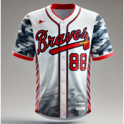 Sublimated Traditional Full Button Baseball Jersey