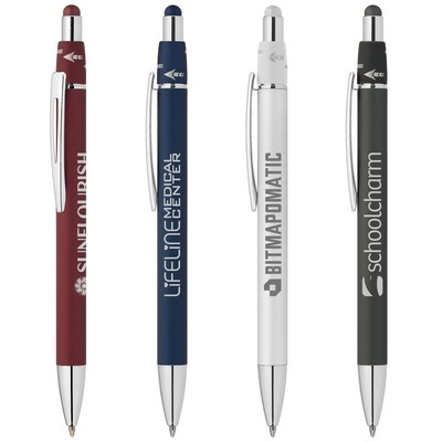 Orbit Spinner Chrome Metal Pen w/ Stylus