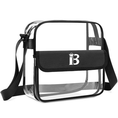 Transparent PVC Shoulder Messenger Tote Bag