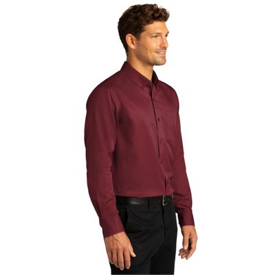 Port Authority Long Sleeve SuperPro React Twill Shirt.