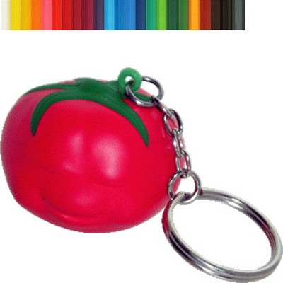 Small Tomato Stress Ball Keychain