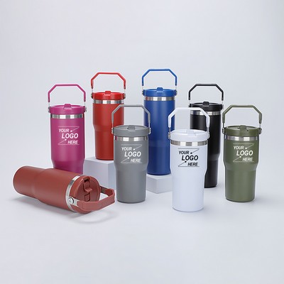 20oz Insulated Tumbler with Flip Straw and Handle