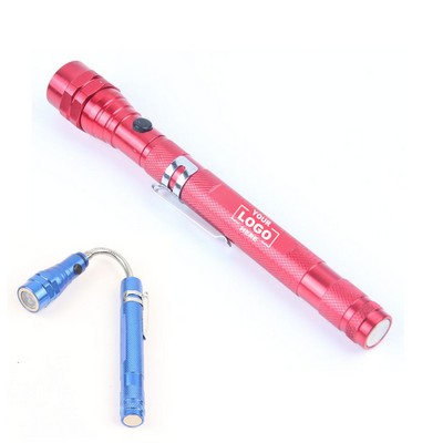 Magnetic LED Telescoping Flashlight