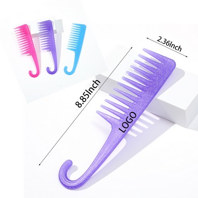 Wide Tooth Comb Shower Combs with Hook