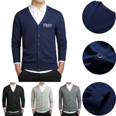 Men's V Neck Cardigan Sweaters