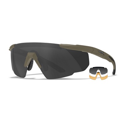 Wiley X® Saber Tan Advanced Sunglasses Kit w/3 Lens