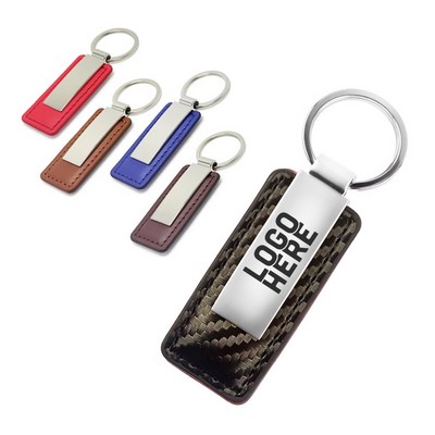 Retro Metal Leather Auto Key Fob