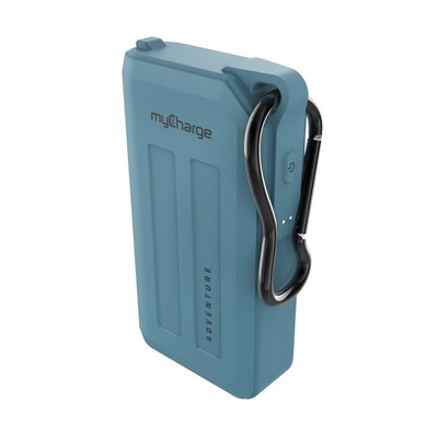 myCharge Adventure H2O Plus Waterproof Rechargeable Power Bank Blue