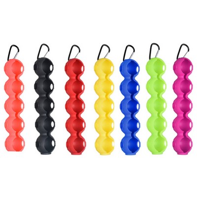 Grip Five Silicone Golf Ball Holder with Carabiner