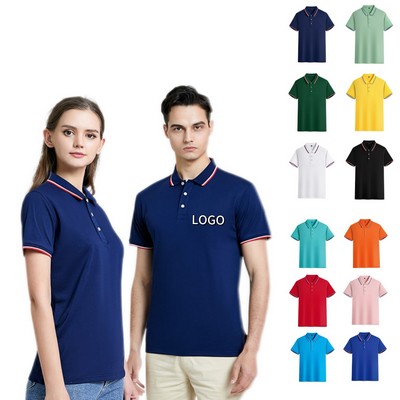 Unisex Summer Ice silk High Elastic Polo Shirts