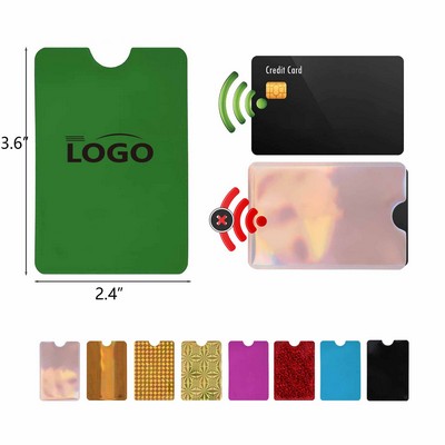 2.4x3.6 Inches Credit Card Sleeve Colorful Rfid Card Holder Rfid Identity Card Protector