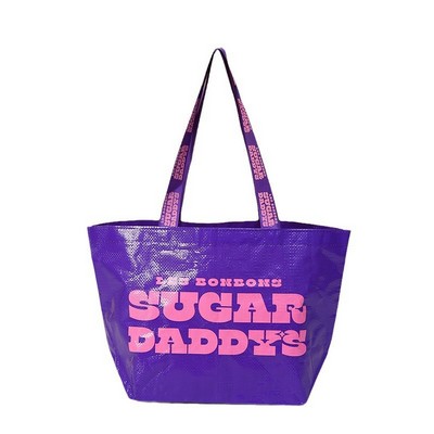 Sublimated Laminated Woven Shopping Tote Bag