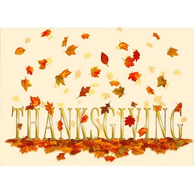 Falling Leaves of Thanksgiving Greeting Card