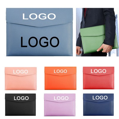 A4 PU Leather File Folder Document Holder Waterproof Portfolio Envelope Folder Case w/Snap Closure