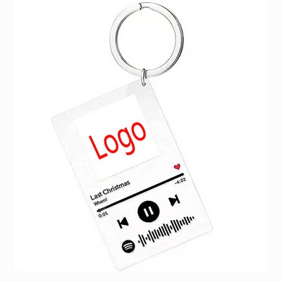 Customizable Acrylic Music Keychain