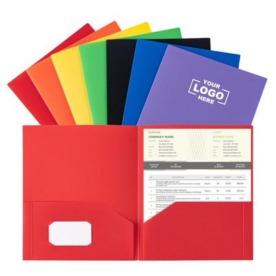 Pocket Plastic File Folders