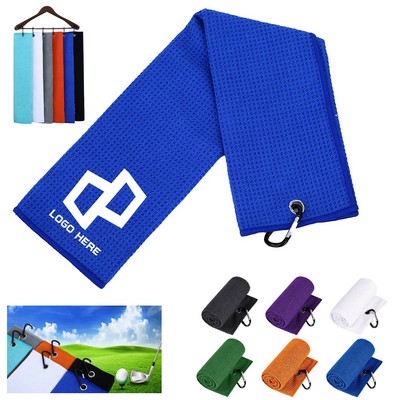 11.81 X 19.69 Inch Golf Towel W/ Carabiner