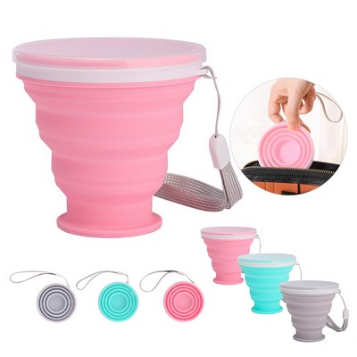 Folding Silicone Cup With Lids