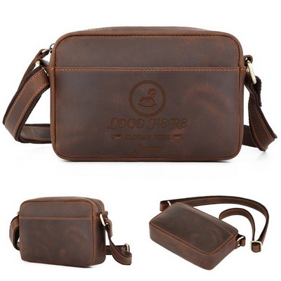 Men's Vintage Genuine Leather Crossbody Bag