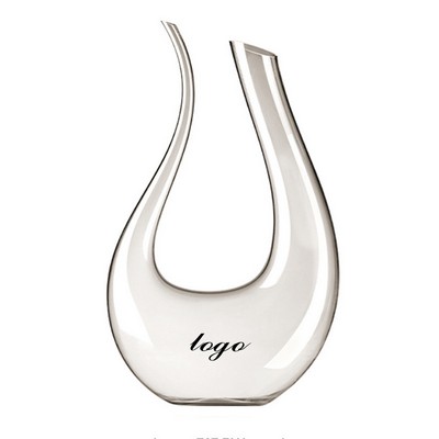 53 Oz. U-Shaped Crystal Glass Decanter