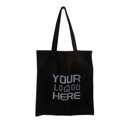 Black Natural Cotton Tote Bag