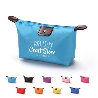 Dumpling-shaped Nylon Waterproof Cosmetic Toiletry Bag