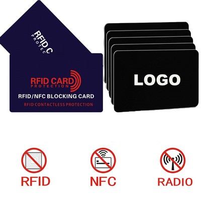 Full color customizable PVC bank RFID Blocking Card