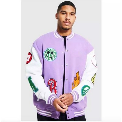 Cotton Fleece Varsity Jacket