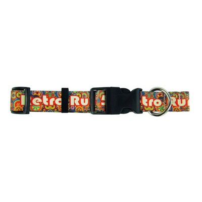 Dye Sublimated Full Color Adjustable Pet Collar - 1" W