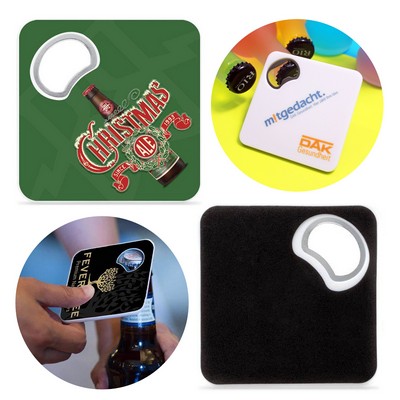 Full Color Bottle Opener Coaster