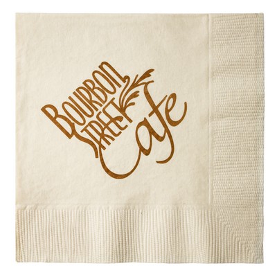 Vanilla 2-Ply Beverage Coined Emboss Napkins (Petite Line)