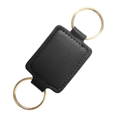 Leather Valet Key Ring Fob (2 1/2"x1 1/2")