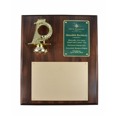 Simulated Walnut Hole in One Plaque