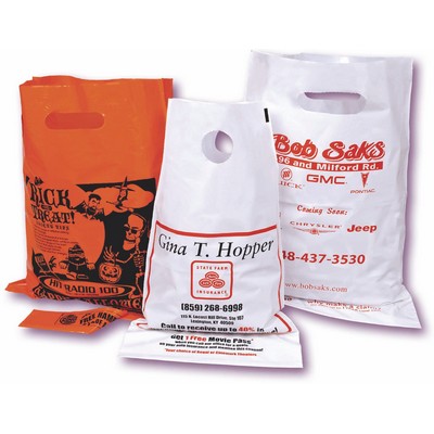 Coupon Bags With Die Cut Handle 15"x21" - 1 Color