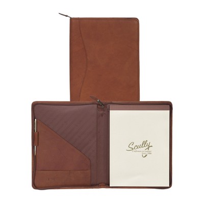 Canyon Leather Letter Size Padfolio w/Zippered Closure