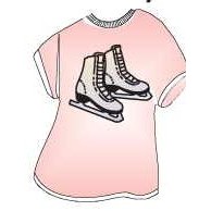 Ice Skates T-Shirt Lapel Pin